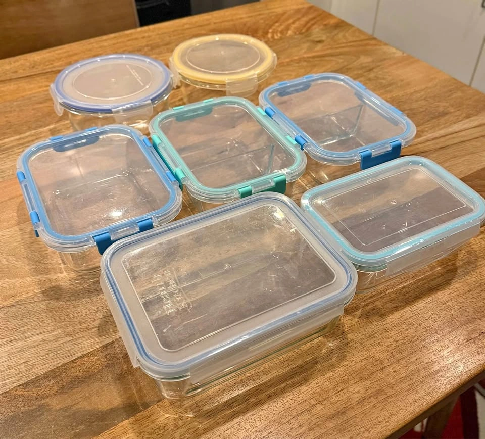 7-Piece Glass Food Storage Container Set