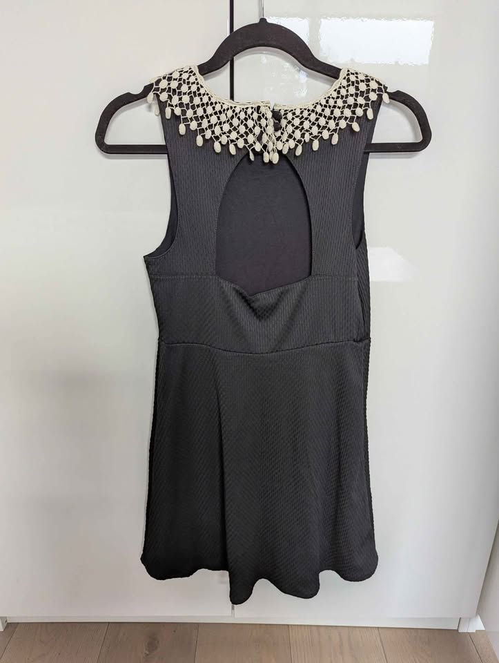 Free People Black Crochet Lace Sleeveless Top - Small - photo 2