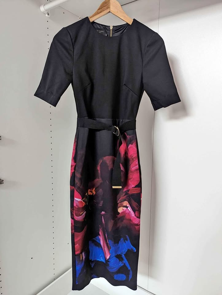 Ted Baker Dark Flower Midi Dress