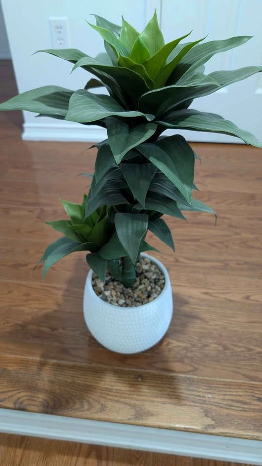 Artificial Plant in White Ceramic Pot - photo 2