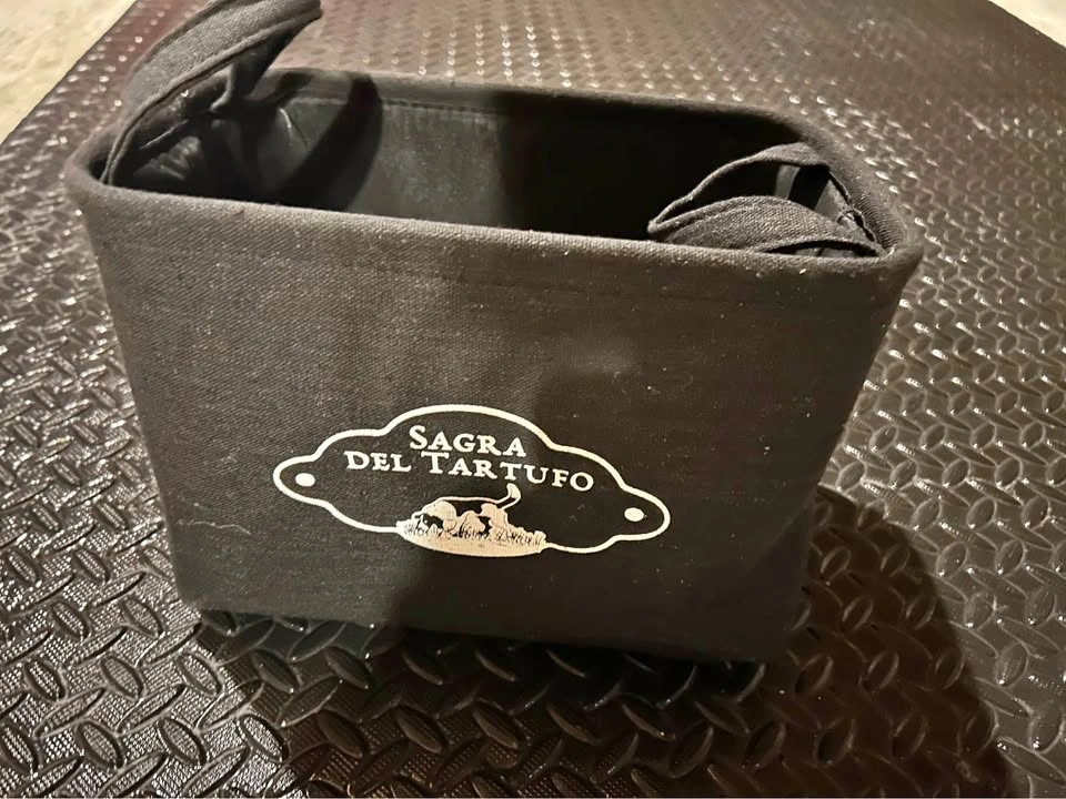 Sagra Del Tartufo Black Canvas Tote Bag