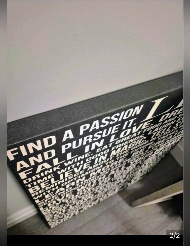 Inspirational 'LIFE' Wall Art Sign - Modern Canvas Decor - photo 2