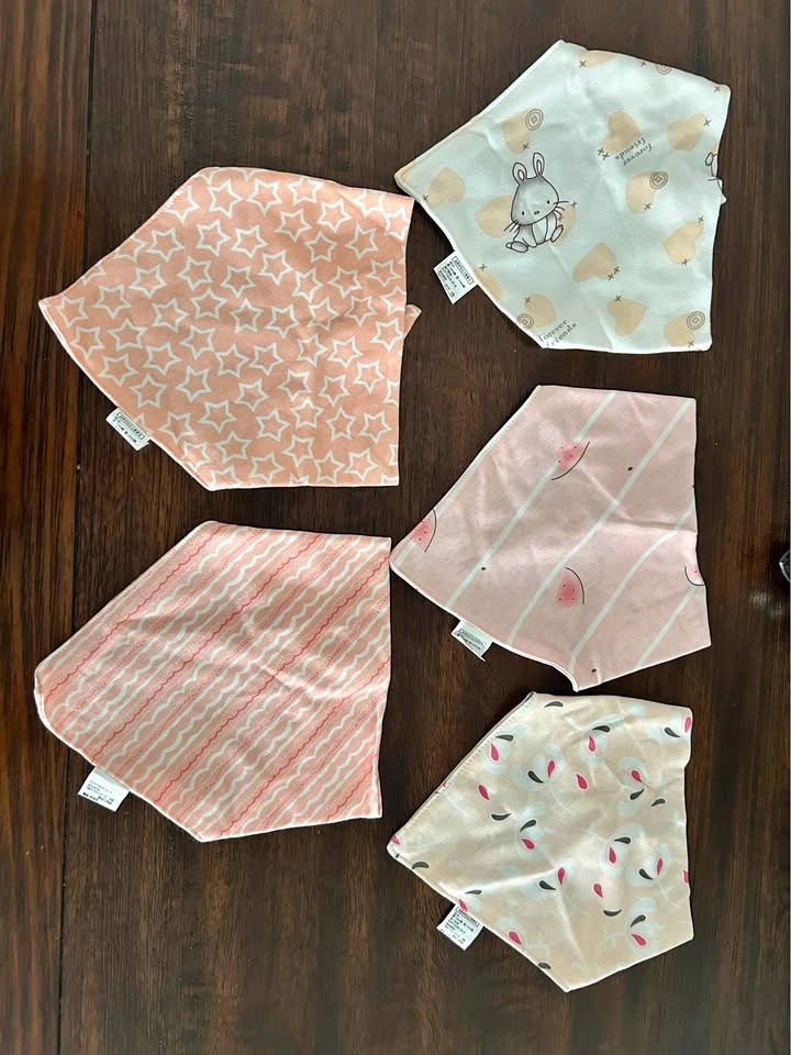 5-Pack Baby Bandana Bibs