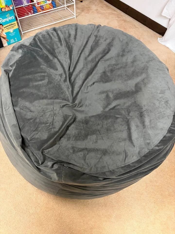 Memory Foam Filled Bean Bag Chair with Soft Removeable Cover - photo 2