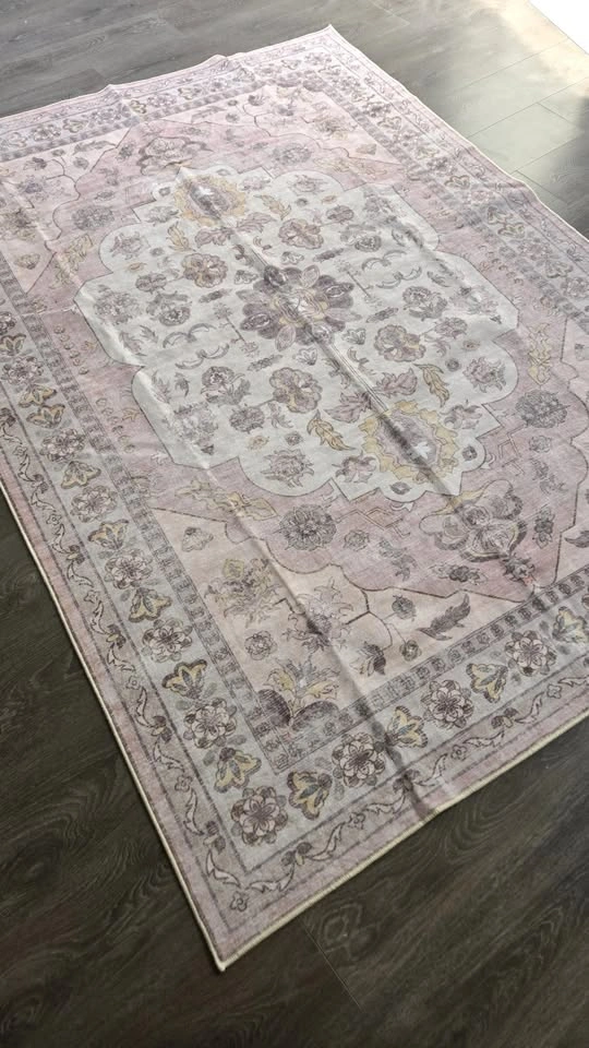 New 5x7 Medallion Persian Vintage Style Rug – Dust Pink - photo 4