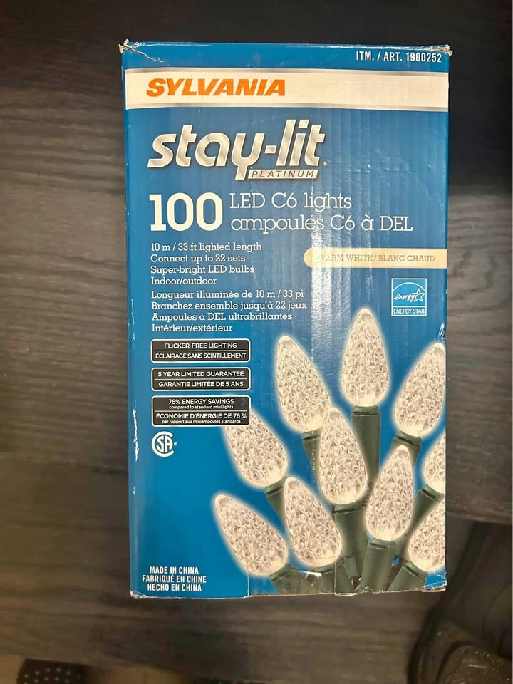 5 Packs of Stay Lit Christmas Lights