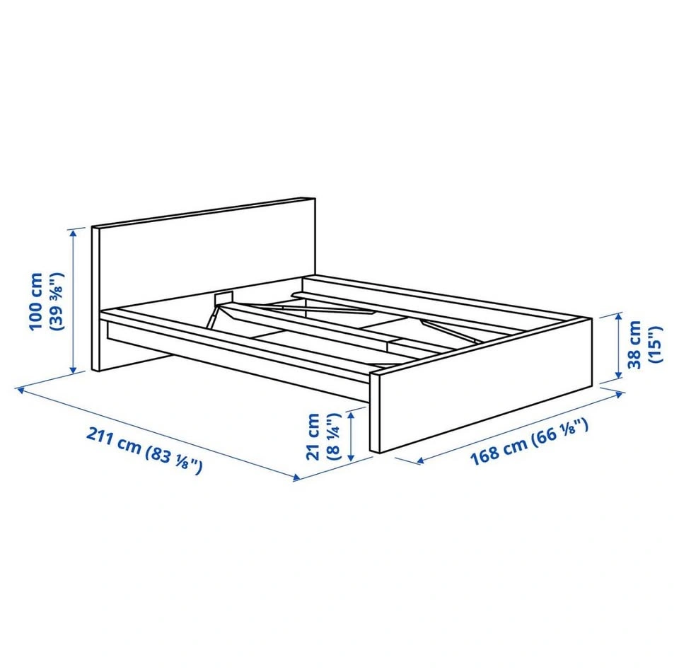 IKEA MALM Bed Frame and Mattress - photo 2