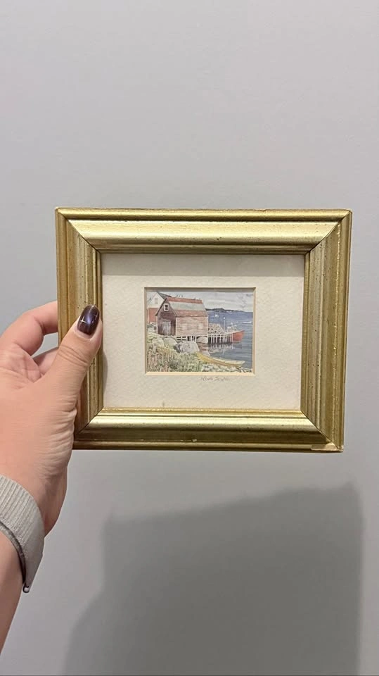 Framed Nova Scotia Print by Jin Rong Chen — Gold Frame