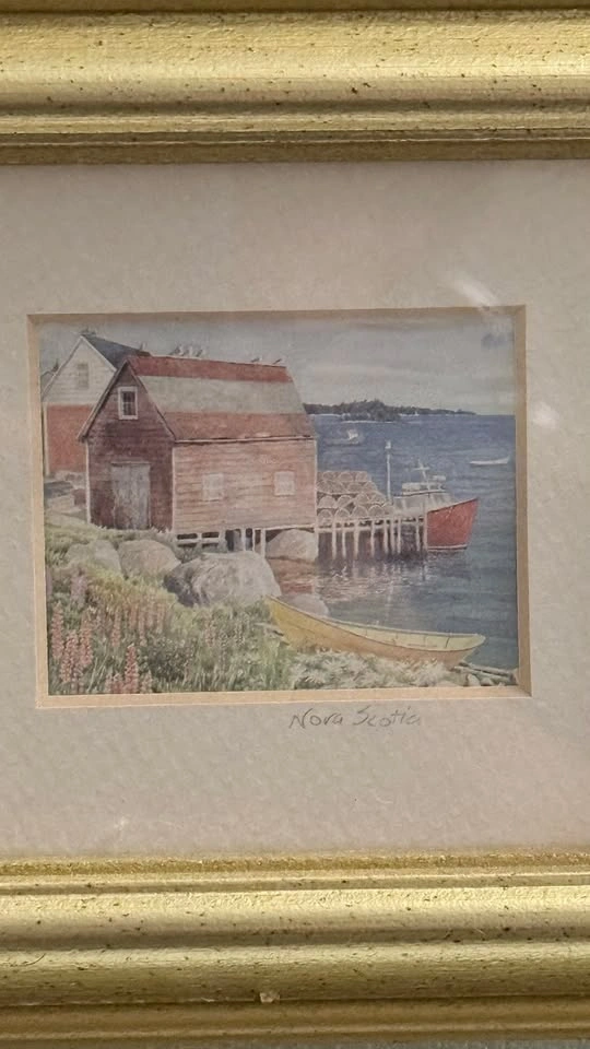 Framed Nova Scotia Print by Jin Rong Chen — Gold Frame - photo 2