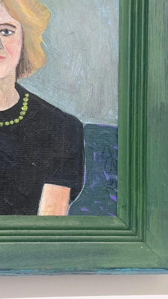 Original Painting “Waiting” - Framed - photo 2