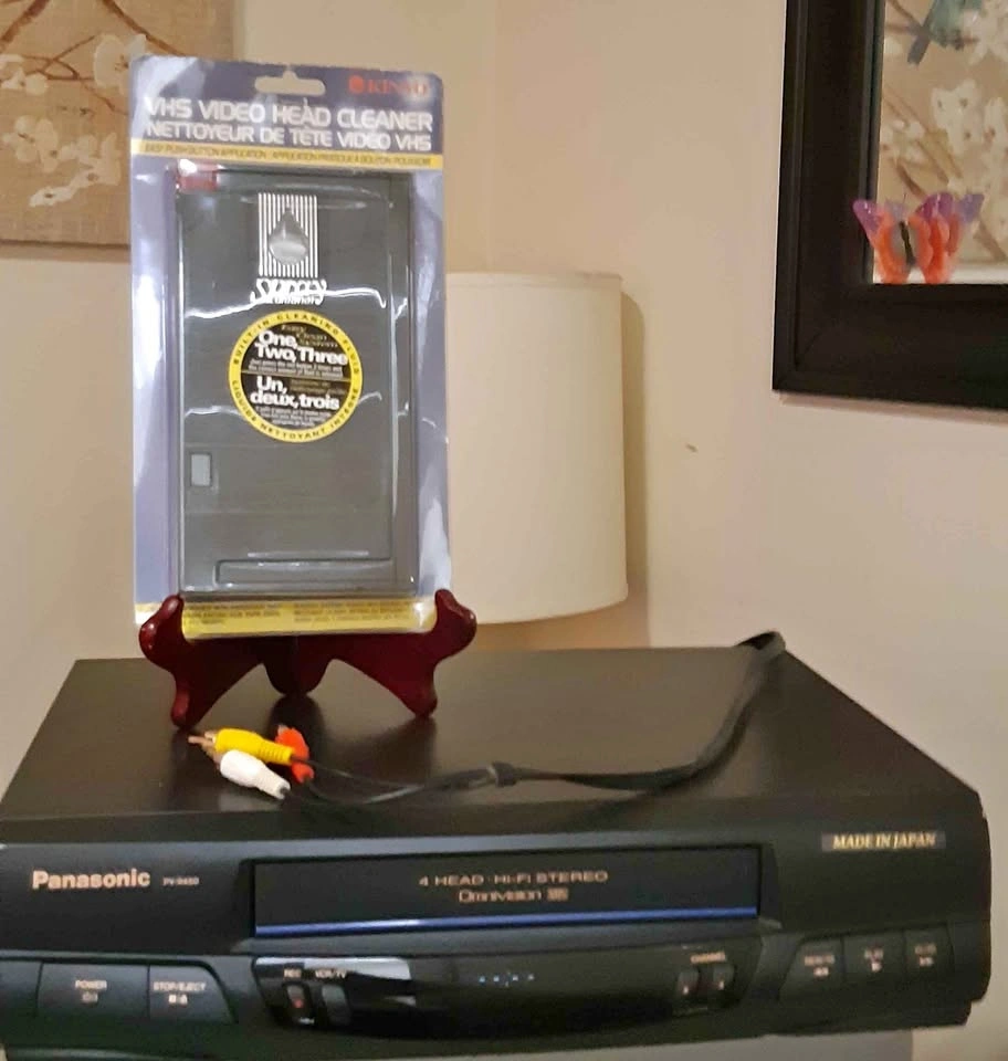 Panasonic PV-9450 VCR and Kinyo VHS Video Head Cleaner