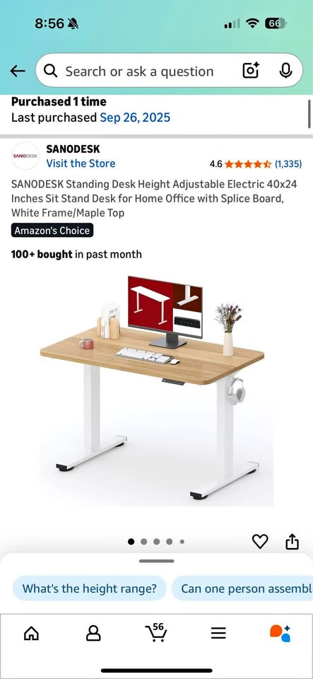 Standing desk BRAND NEW IN BOX