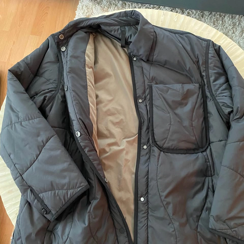 Quilted Insulated Shirt Jacket - Black, Size 6 - photo 2
