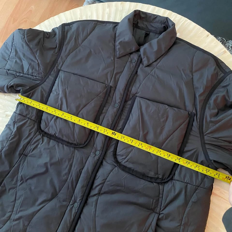 Quilted Insulated Shirt Jacket - Black, Size 6 - photo 3