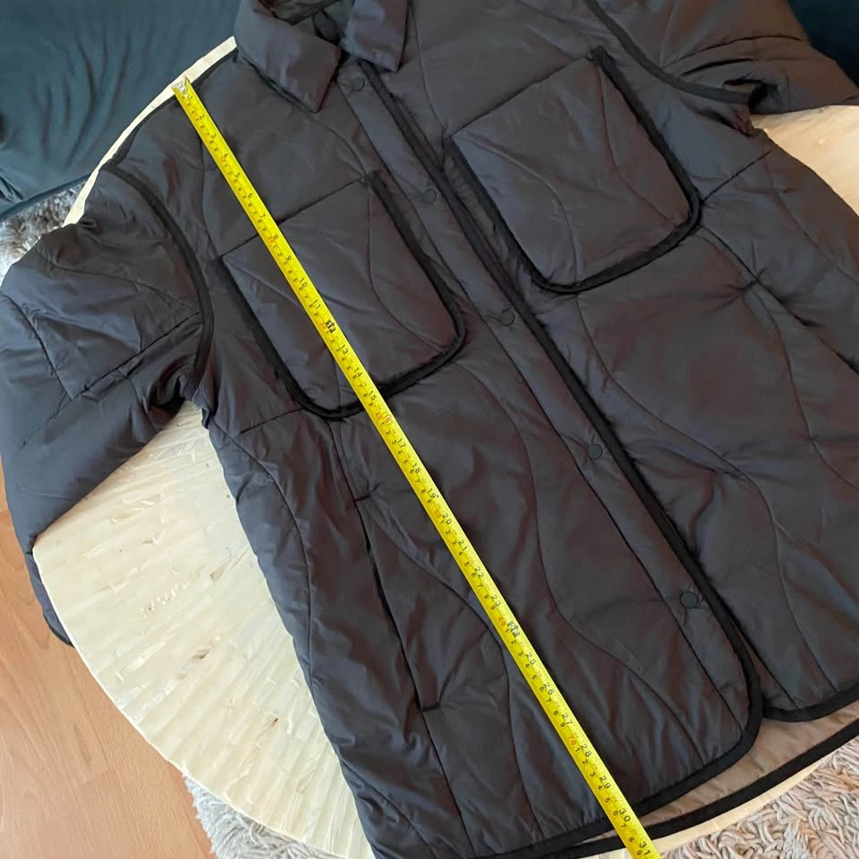 Quilted Insulated Shirt Jacket - Black, Size 6 - photo 4