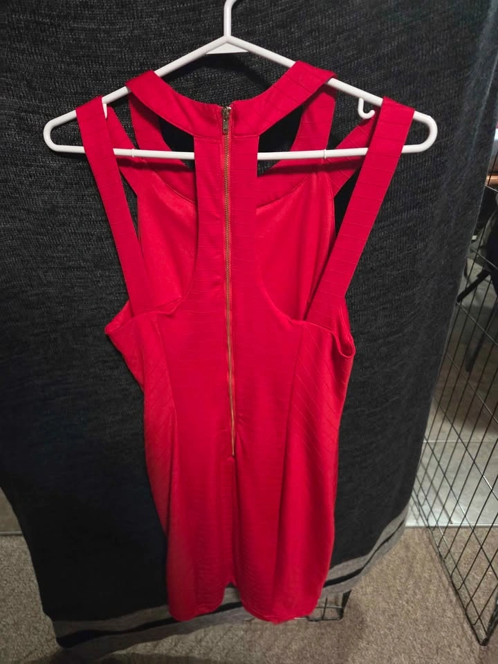 La Reyna Red Mini Slip Dress - photo 2