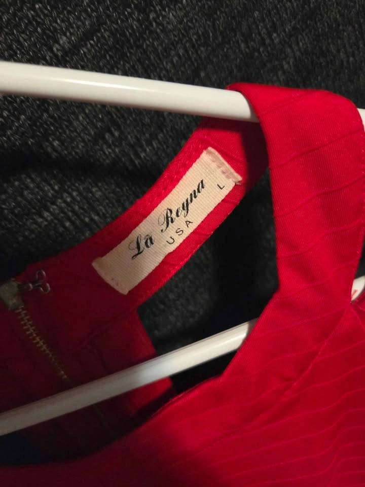 La Reyna Red Mini Slip Dress - photo 3