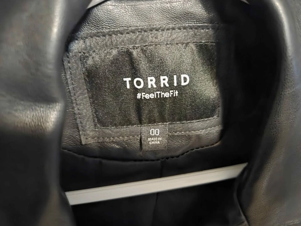 Torrid Classic Faux Leather Moto Jacket Black Size 00 - photo 3