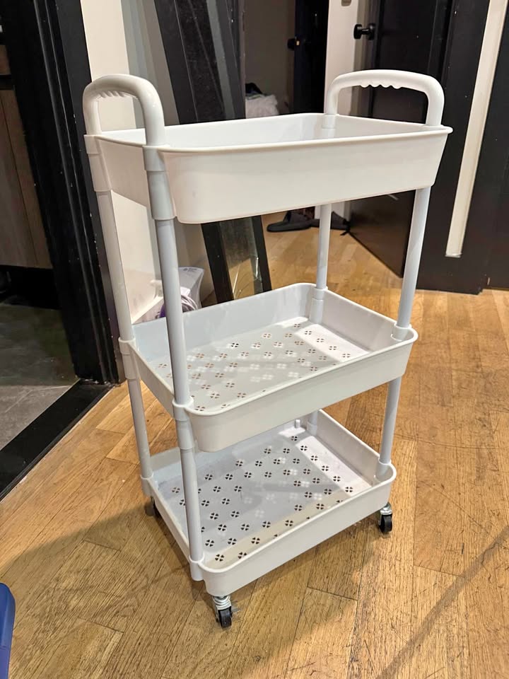 White 3 Tier Utility Cart
