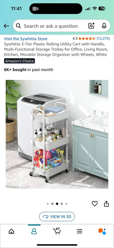 White 3 Tier Utility Cart - photo 5