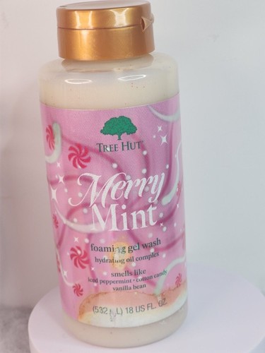 3 x Tree Hut Merry Mint Foaming Gel Body Wash 18 fl oz
