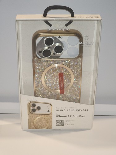 Philosophy Quartzo iPhone 17 Pro Max Case MagSafe Gold Glitter - photo 3