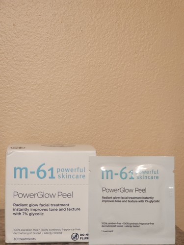 M-61 Powerful Skincare PowerGlow Peel Facial 30 pads ~NEW~