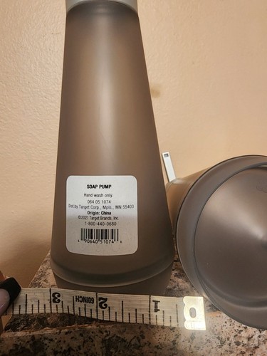 2- Room Essentials Easy-To-Use Soap/Lotion Pump gray| Plastic - photo 3