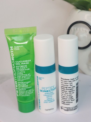 2x Peter Thomas Roth Peptide Skinjection and Cucumber Mask
