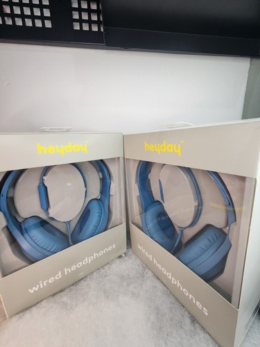 Heyday Wired On-Ear Headphones Blue Teal New in Box