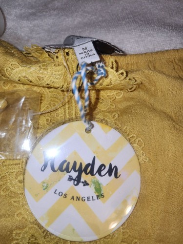 Hayden LA Mustard Yellow Off Shoulder Blouse with Tag - photo 2