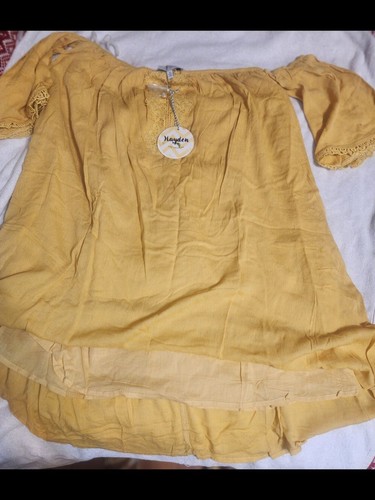 Hayden LA Mustard Yellow Off Shoulder Blouse with Tag - photo 3