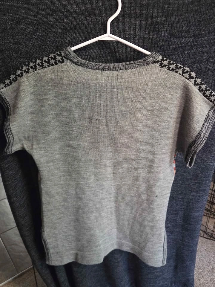 Vintage Donnkenny Geometric Knit Top Gray Multicolor Large - photo 3