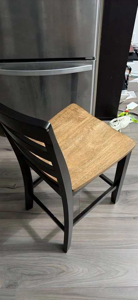 Two-Tone Ladder Back Wooden Chair - photo 2