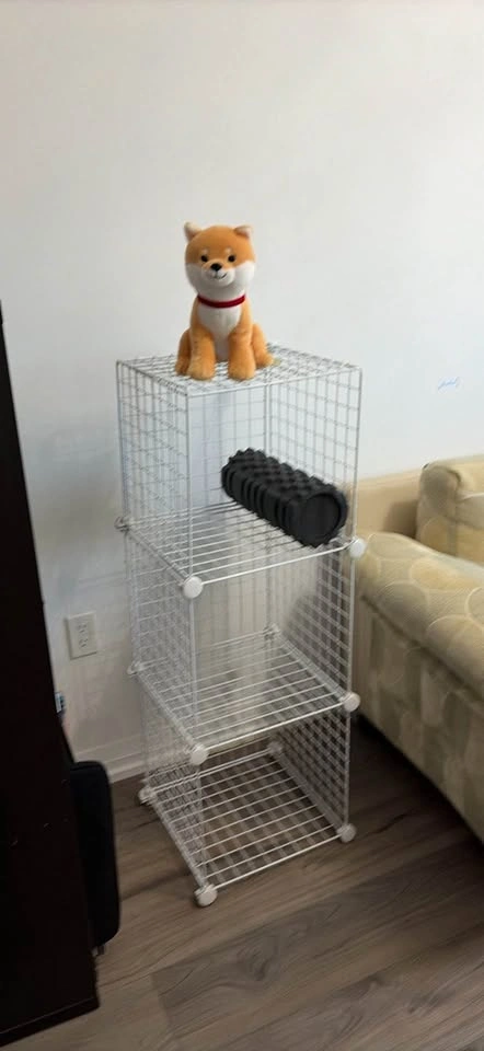 White Modular Wire Storage Cubes - Set of 3 - photo 3