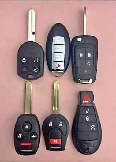 Programmed car key fobs