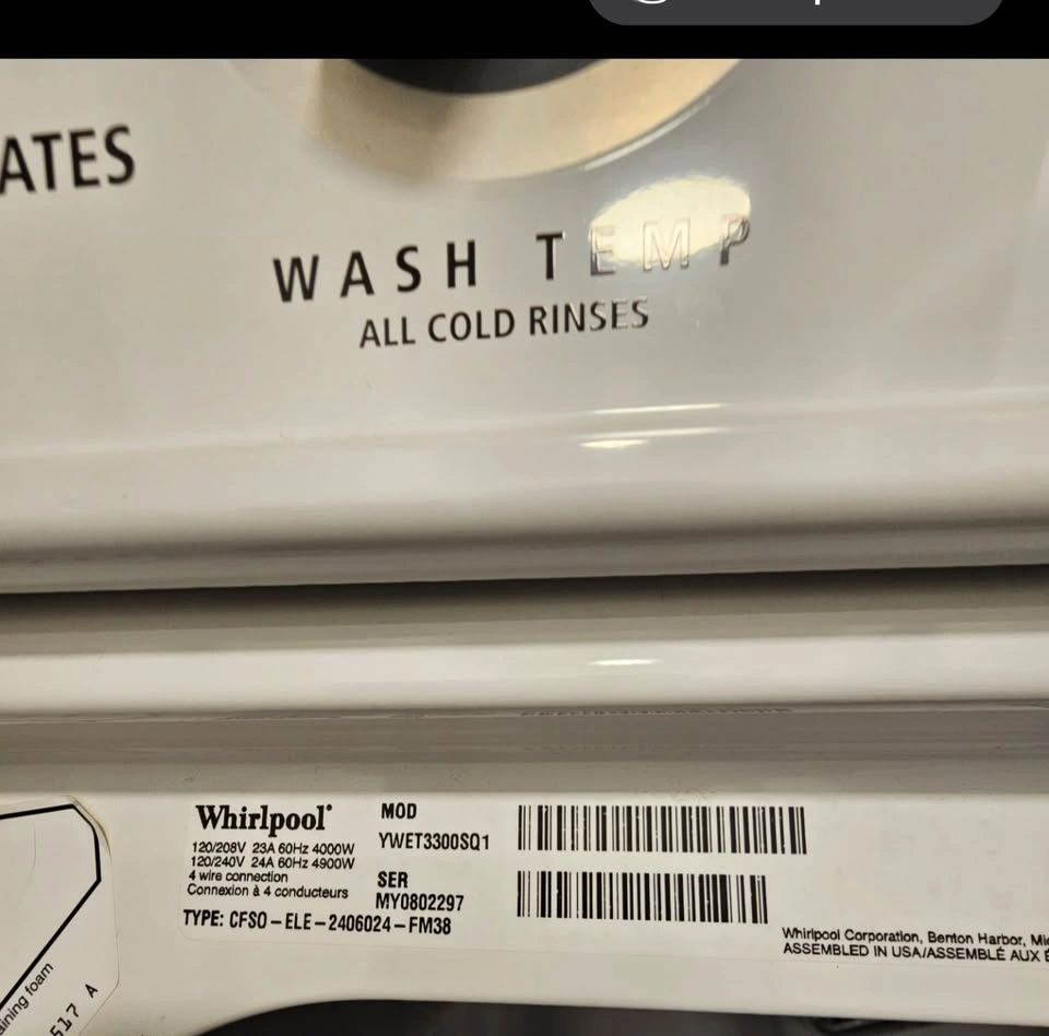 Whirlpool Stacked Washer & Dryer – Space-Saving Laundry Centre - photo 2