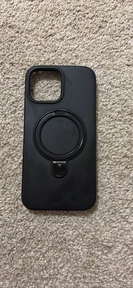 iPhone 13 Pro Max Cases with MagSafe Ring Stand - Black & Red - photo 2