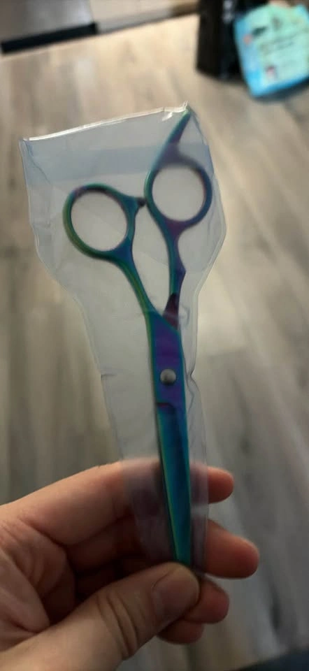 Rainbow Iridescent Hair Cutting Shears and Comb Set - photo 3
