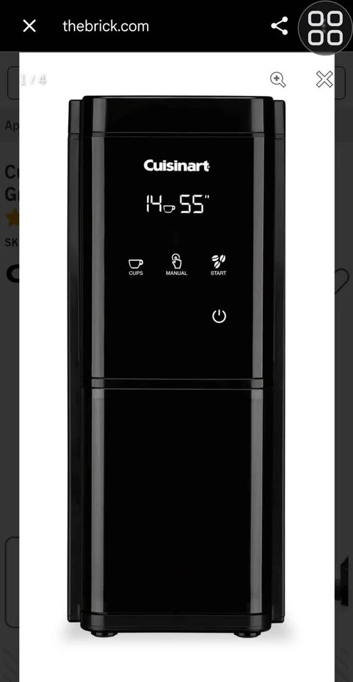 Cuisinart Touchscreen Burr Mill Coffee Grinder - DBM-T10C - photo 2
