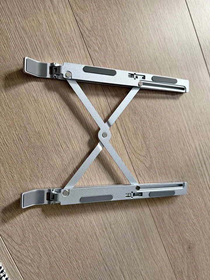 Silver Aluminum Laptop Stand