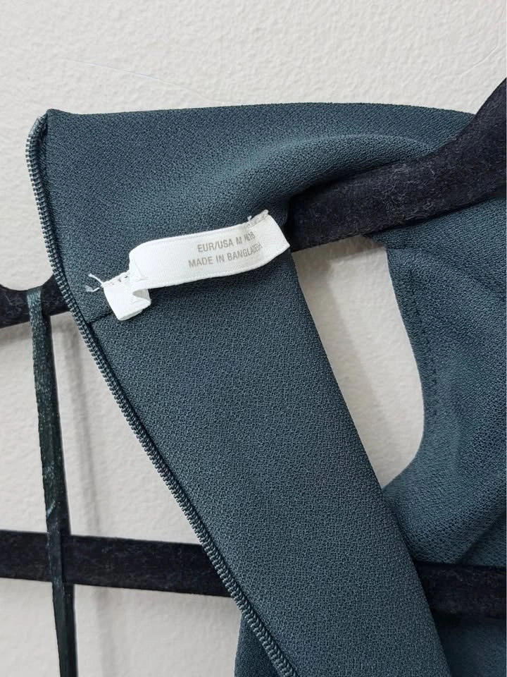 Zara Dark Green High Neck Halter Top Size M - photo 4