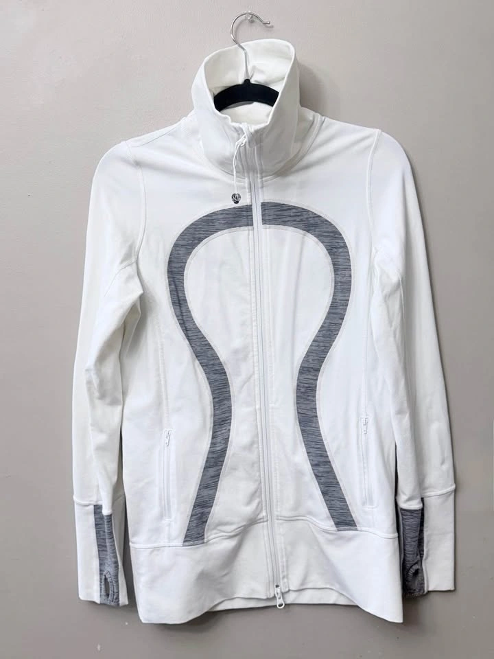 Lululemon In Stride Jacket Space Dye Trim Size 8
