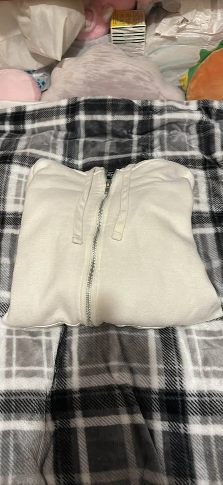Forever 21 Men Cream Zip-Up Hoodie - photo 2