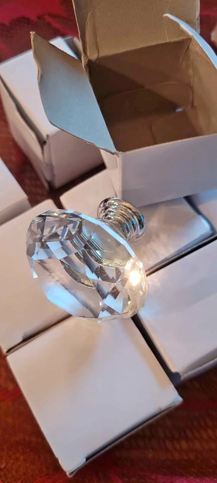 Crystal Glass Cabinet Knobs