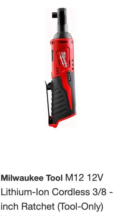 Brand New Milwaukee M12 Cordless 3/8 Ratchet Model 2457-20 - photo 2