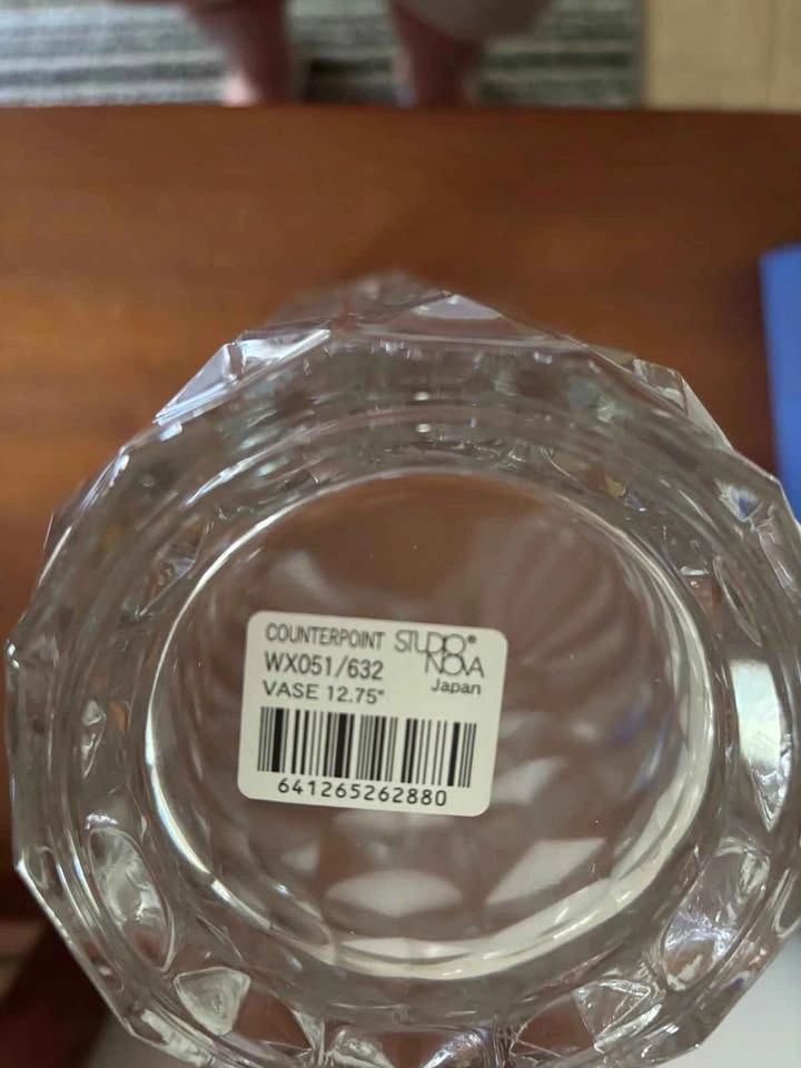 Studio Nova Counterpoint Crystal Glass Vase – 12.5” – Japan - photo 2