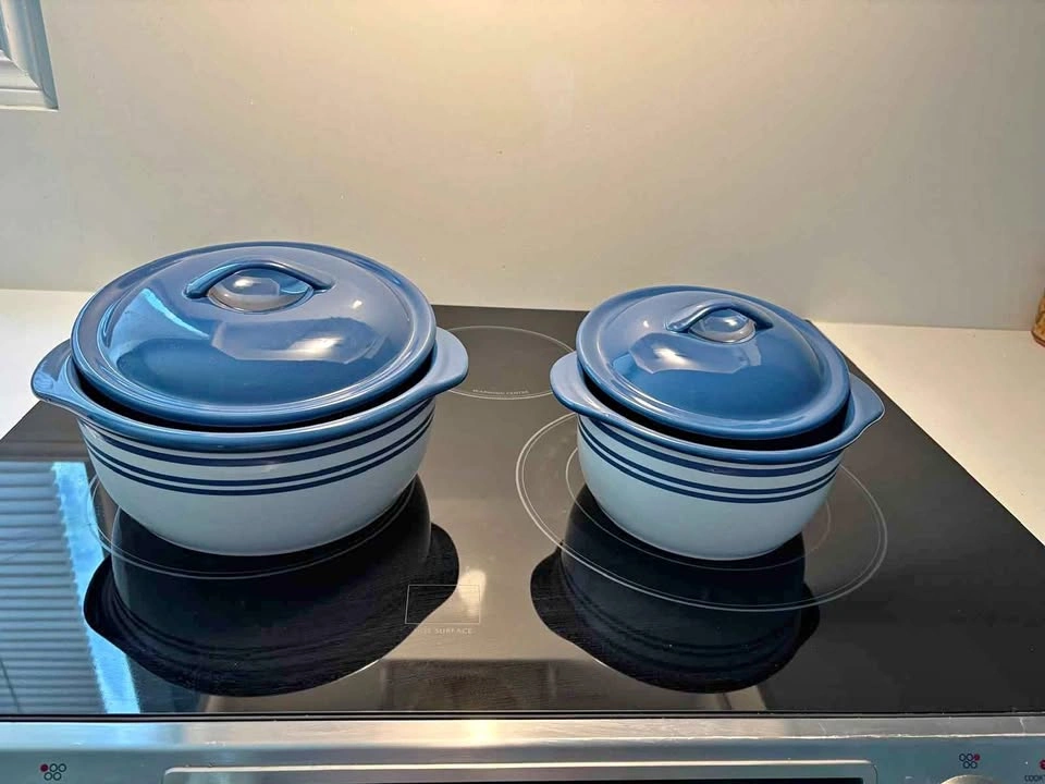 VINTAGE, BRAND NEW Corelle Café Blue 4-Pc Casserole Set