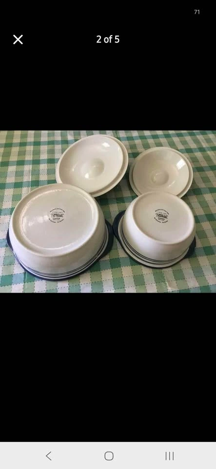 VINTAGE, BRAND NEW Corelle Café Blue 4-Pc Casserole Set - photo 5