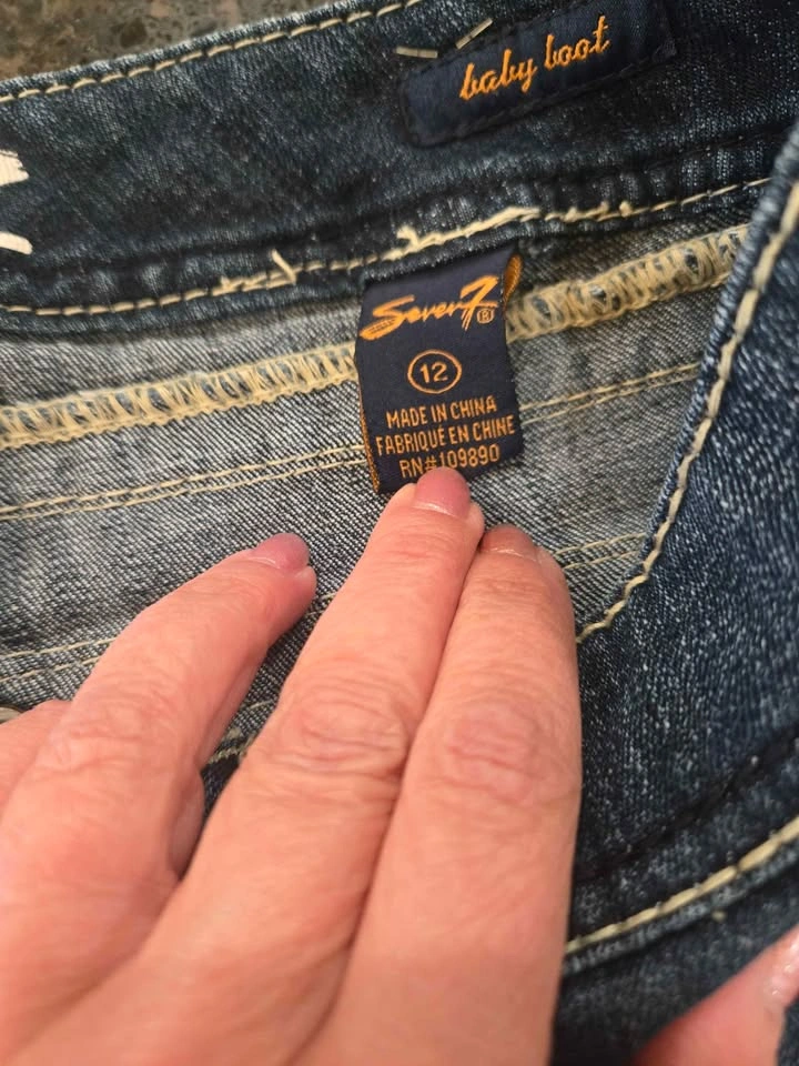 Seven7 Baby Boot Jeans Size 12 - photo 3